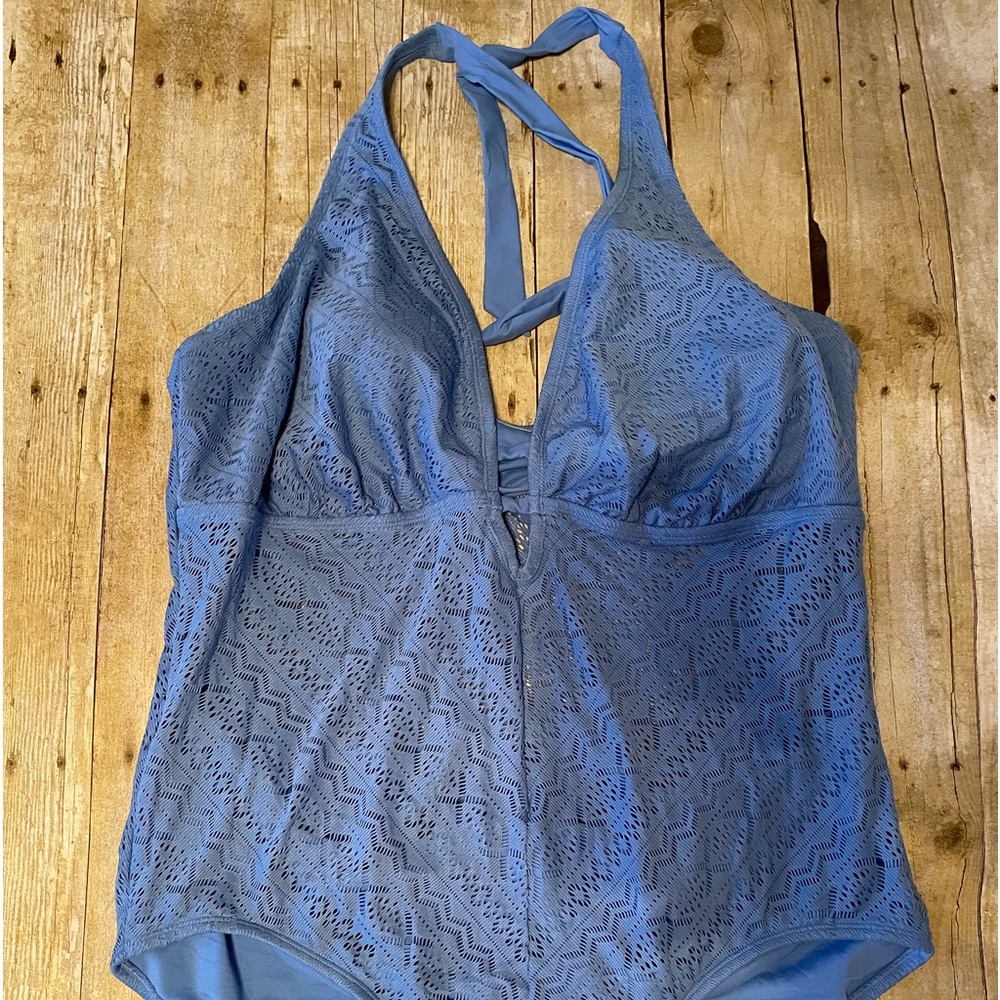 NWOT- light blue one piece swimsuit